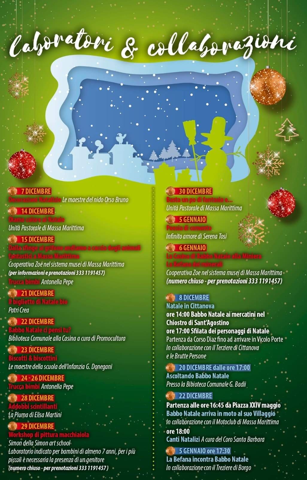 Poesie Di Natale Per Maestre.Qui Maremma Toscana Villaggio Di Babbo Natale Laboratori E Collaborazioni